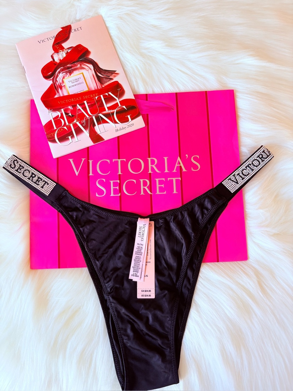🩷🩷Victoria’s Secret logo shine strap panty (L)🩷🩷